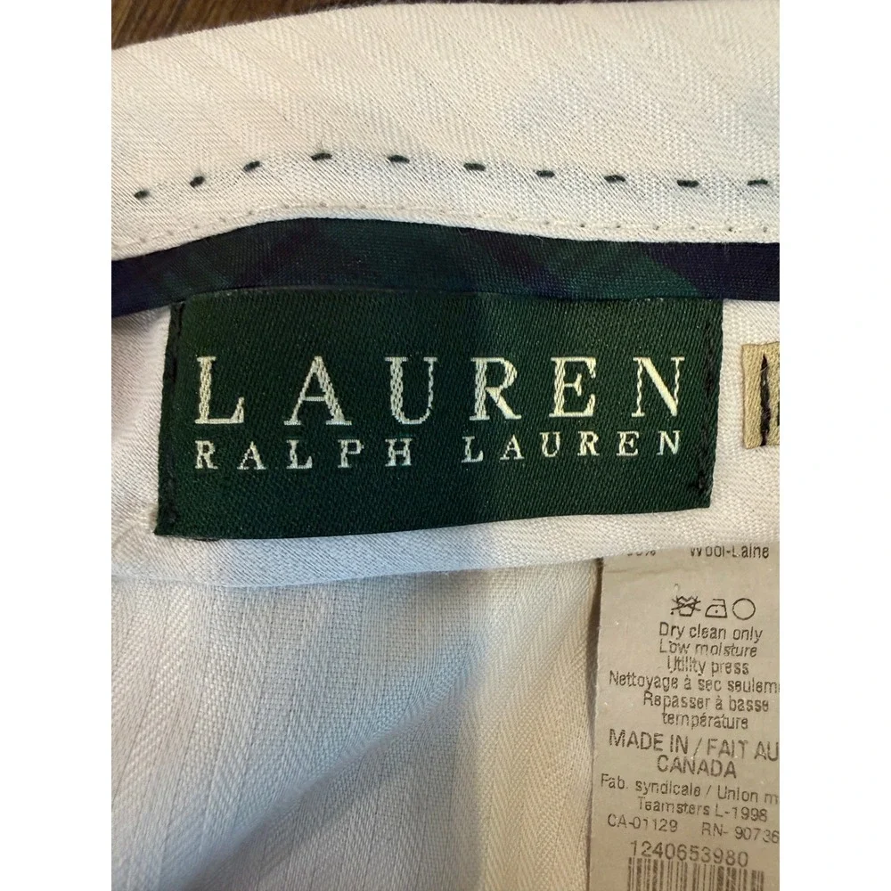 Lauren Ralph Lauren Mens Pinstripe PURE Wool Suit Blazer Pants 38W x 30L